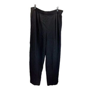 St. John Marie Gray‎ Black Santana Knit Pants Women’s Size 12 pockets pleats